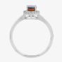 9ct White Gold Oval Opal Diamond Halo Ring OJS0004R 