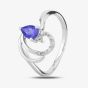 9ct White Gold Teardrop Tanzanite and Diamond Ring TH011020R