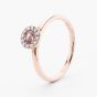 9ct Rose Gold Pink Tourmaline & Diamond Cluster Ring NTR832PTMD-9RG
