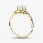 9ct Yellow Gold Opal Diamond Shoulder Set Solitaire Ring RJR04809