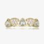 9ct Yellow Gold 0.13ct Diamond & Green Amethyst Multi Stone Ring DOM357