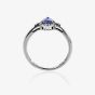 9ct White Gold Tanzanite and Diamond Jubilee Ring VR05604