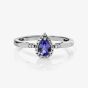 9ct White Gold Tanzanite and Diamond Jubilee Ring VR05604