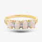 9ct Yellow Gold Opal & Diamond Half Eternity Ring R07494Y OP