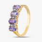9ct Yellow Gold Tanzanite & Diamond Half Eternity Ring R07494Y TANZ