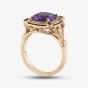 Ungar & Ungar 18ct Rose Gold Cushion Amethyst Diamond & Ruby Fancy Shoulder Cluster Ring  8RR31671DRuAm