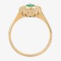 18ct Yellow Gold 0.36ct Pearshaped Emerald and 0.22ct Diamond Ring MC993 M
