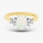 18ct Yellow Gold Oval Opal & Diamond Shoulder Set Ring 59010OPG8 L