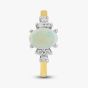 18ct Yellow Gold Oval Opal & Diamond Shoulder Set Ring 59010OPG8 L