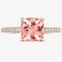 Tivon 18ct Rose Gold Cushion-Cut Morganite & Diamond Ring PR-1699-MG