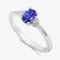 Tivon 18ct White Gold 0.63ct Oval Tanzanite & Diamond Ring RW-0716-TZ
