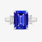 Tivon 18ct White Gold 4.95ct Square Tanzanite & Diamond Ring RW-1503-TZ