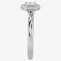  9ct White Gold 0.20ct Emerald-cut Diamond Twist Cluster Ring 30511WG/20-10