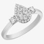  9ct White Gold Pear Shaped 0.5ct Diamond Shoulder Cluster Ring 31138YW/50-9