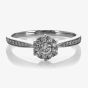 9ct White Gold 0.35ct Diamond Hex Cluster Ring 3880WG/35-9