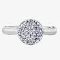 9ct White Gold 0.25ct Diamond Pavé Cluster Ring 30237WG/25-9