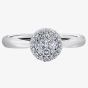 9ct White Gold 0.33ct Diamond Pavé Cluster Halo Ring 30239WG/33-9