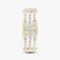 9ct Yellow Gold 0.50ct Brilliant Cut Diamond Three Row Half Eternity Ring THR40472-50 L