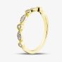 9ct Yellow Gold 0.07ct Marquise & Brilliant Cut Diamond Ring THR12012