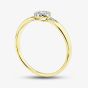 9ct Yellow Gold 0.08ct Brilliant Cut Diamond Cluster Shoulder Set Ring THR44876-08 (YG)