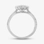 9ct White Gold Brilliant Cut Diamond Quatrefoil Shaped Cluster Ring PR10945