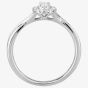  9ct White Gold 0.20ct Oval-cut Diamond Twist Cluster Ring 30516WG/20-10