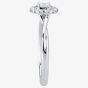  9ct White Gold 0.20ct Oval-cut Diamond Twist Cluster Ring 30516WG/20-10