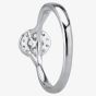  9ct White Gold 0.20ct Oval-cut Diamond Twist Cluster Ring 30516WG/20-10