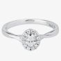  9ct White Gold 0.20ct Oval-cut Diamond Twist Cluster Ring 30516WG/20-10