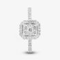 9ct White Gold 0.49ct Diamond Baguette Halo Cluster Ring TH011243R