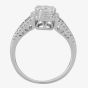 9ct White Gold 0.50ct Diamond Halo Cluster Ring TH011244R
