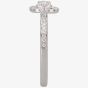 9ct White Gold 0.30ct Round Halo Diamond Shouldered Ring 30523WG/30-10 