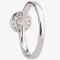9ct White Gold 0.30ct Round Halo Diamond Shouldered Ring 30523WG/30-10 