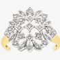 9ct Yellow Gold Diamond Tiered Cluster Ring PR06727Y