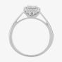 9ct White Gold 0.25ct Diamond Cushion Cluster Ring TH011264R