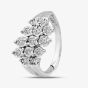  9ct White Gold 0.25ct Wave Cluster Ring 52F99W/25-10 
