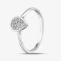 9ct White Gold Pear Shaped Diamond Cluster Ring PR09836