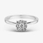 9ct White Gold 0.33ct Diamond Cluster Ring THR3146-33R