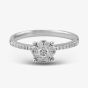 9ct White Gold Diamond Round Cluster & Shoulder Set Ring 3230WG-9