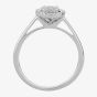 9ct White Gold 0.25ct Diamond Halo Cluster Ring TH011293R