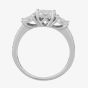 9ct White Gold 1.00ct Diamond Cluster Trilogy Ring TH011297R