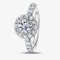 18ct White Gold 1.10ct Diamond Round Flower Cluster Ring 30017WR/110-18