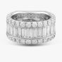 18ct White Gold 4.73ct Baguette & Brilliant Cut Diamond Full Eternity Ring HFVS 18KW