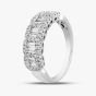 18ct White Gold 0.58ct Baguette & Brilliant Cut Diamond Half Eternity Ring R33995 18KW