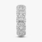 18ct White Gold 0.58ct Baguette & Brilliant Cut Diamond Half Eternity Ring R33995 18KW