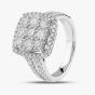 18ct White Gold 1.73ct Brilliant Cut Diamond Square Cluster Ring R27413GW18DD