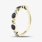9ct Yellow Gold Sapphire & Diamond Half Eternity Ring 52G70-10