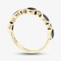 9ct Yellow Gold Sapphire & Diamond Half Eternity Ring 52G70-10