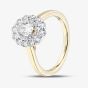 18ct Yellow Gold 0.77ct Diamond Oval Cluster Ring 31424YW/77-18