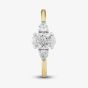 18ct Yellow Gold Certified 0.96ct Oval & Pear Cut Diamond Shoulder Set Solitaire Ring RN11088